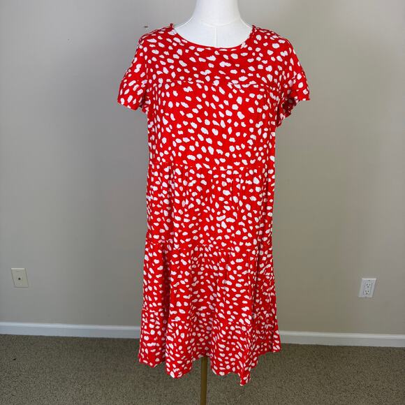 Kirundo Ruffle short Sleeve Summer Mini Dress US Women's M - Picture 2 of 9